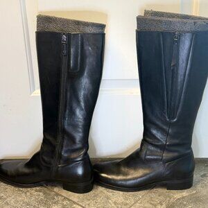 Women's High Flat Black Boots